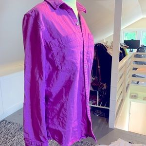 Size S Lucky Brand shacket shirt thick cotton, pink